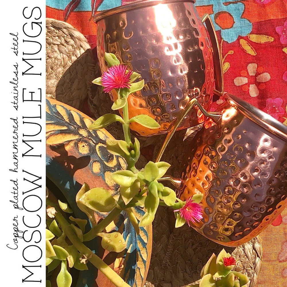Pair of Moscow Mule Copper Mugs